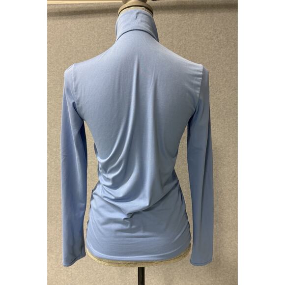 Polo Golf Ralph Lauren 1/4 Quarter Zip Performance Mock Neck Top Blue Women’s S - Picture 5 of 11
